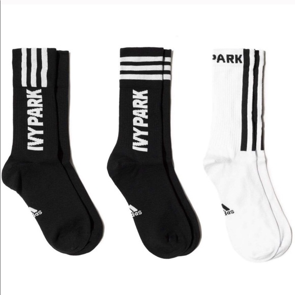 🎉 HP🎉 🆕 IVY PARK x adidas Logo Socks 3 Pack Medium - Picture 9 of 9